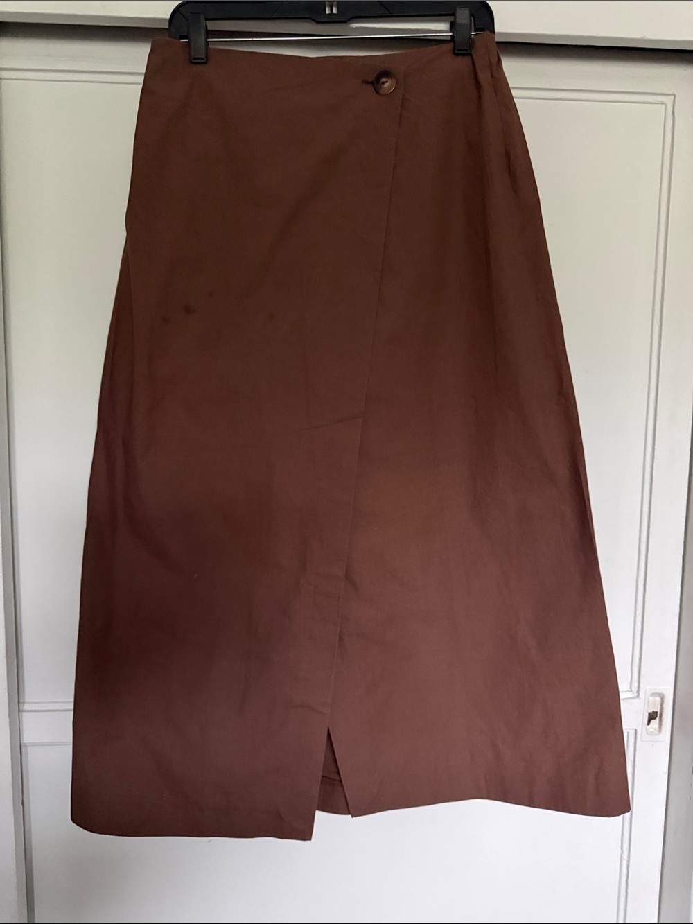 Abercrombie & Fitch Chestnut Brown Wrap-Style Midi Skirt
